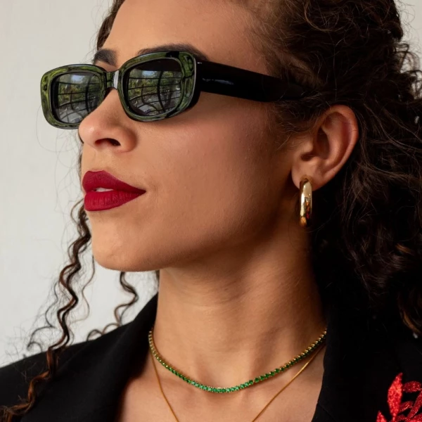 Colar Riviera Esmeralda que Não Vira de 3mm